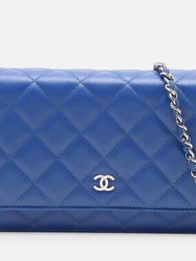 Chanel Blue Wallet on Chain